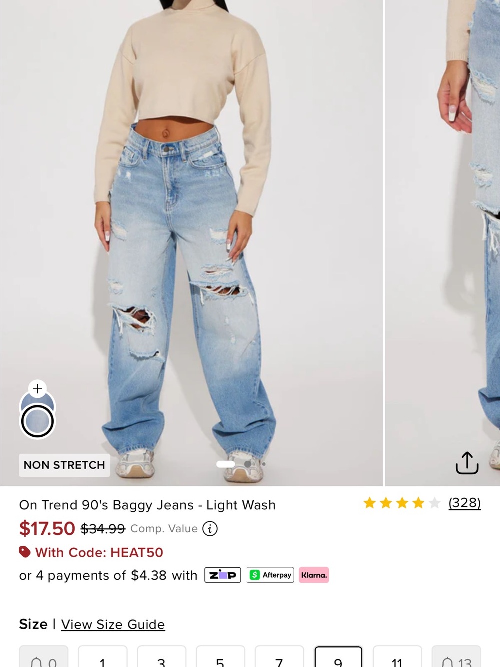 Fashion Nova Light Blue Ripped Boyfriend Jeans